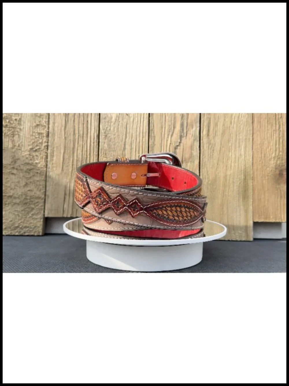 Men's Full Grain Leather Western Belt 1.5